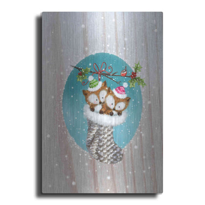 Luxe Metal Art 'Two Fox 2' by Makiko, Metal Wall Art