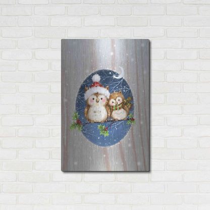 Luxe Metal Art 'Two Owls' by Makiko, Metal Wall Art,24x36