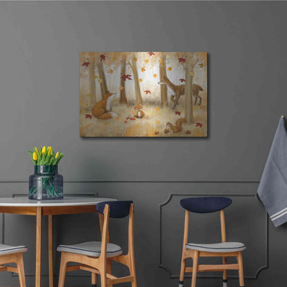 Luxe Metal Art 'Autumn Scene' by Makiko, Metal Wall Art,36x24