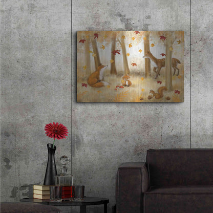 Luxe Metal Art 'Autumn Scene' by Makiko, Metal Wall Art,36x24