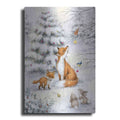 Luxe Metal Art 'Fox in forest' by Makiko, Metal Wall Art