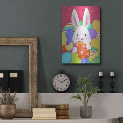 Luxe Metal Art 'Easter Rabbit' by Makiko, Metal Wall Art,12x16