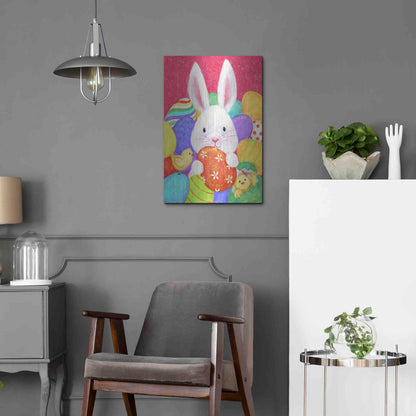 Luxe Metal Art 'Easter Rabbit' by Makiko, Metal Wall Art,16x24