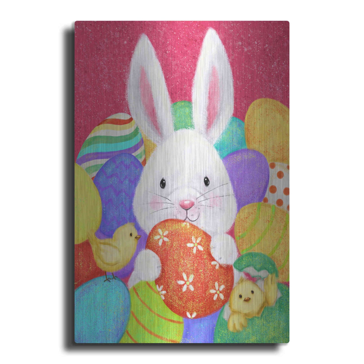 Luxe Metal Art 'Easter Rabbit' by Makiko, Metal Wall Art