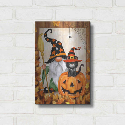 Luxe Metal Art 'Halloween Gnome' by Makiko, Metal Wall Art,12x16