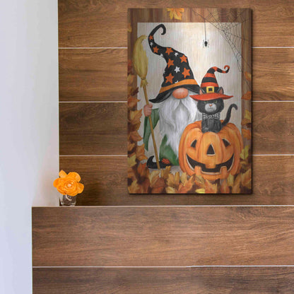 Luxe Metal Art 'Halloween Gnome' by Makiko, Metal Wall Art,12x16
