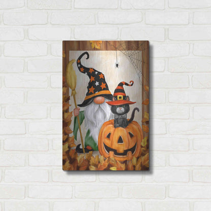 Luxe Metal Art 'Halloween Gnome' by Makiko, Metal Wall Art,16x24