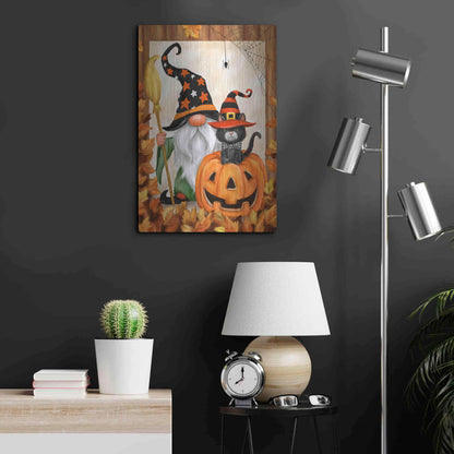 Luxe Metal Art 'Halloween Gnome' by Makiko, Metal Wall Art,16x24