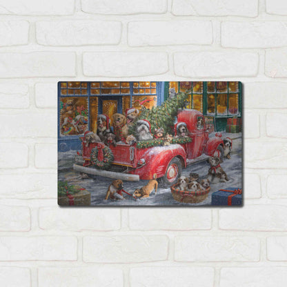 Luxe Metal Art 'Trip to the Toy Shoppe' by Ali Corti, Metal Wall Art,16x12