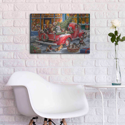 Luxe Metal Art 'Trip to the Toy Shoppe' by Ali Corti, Metal Wall Art,24x16