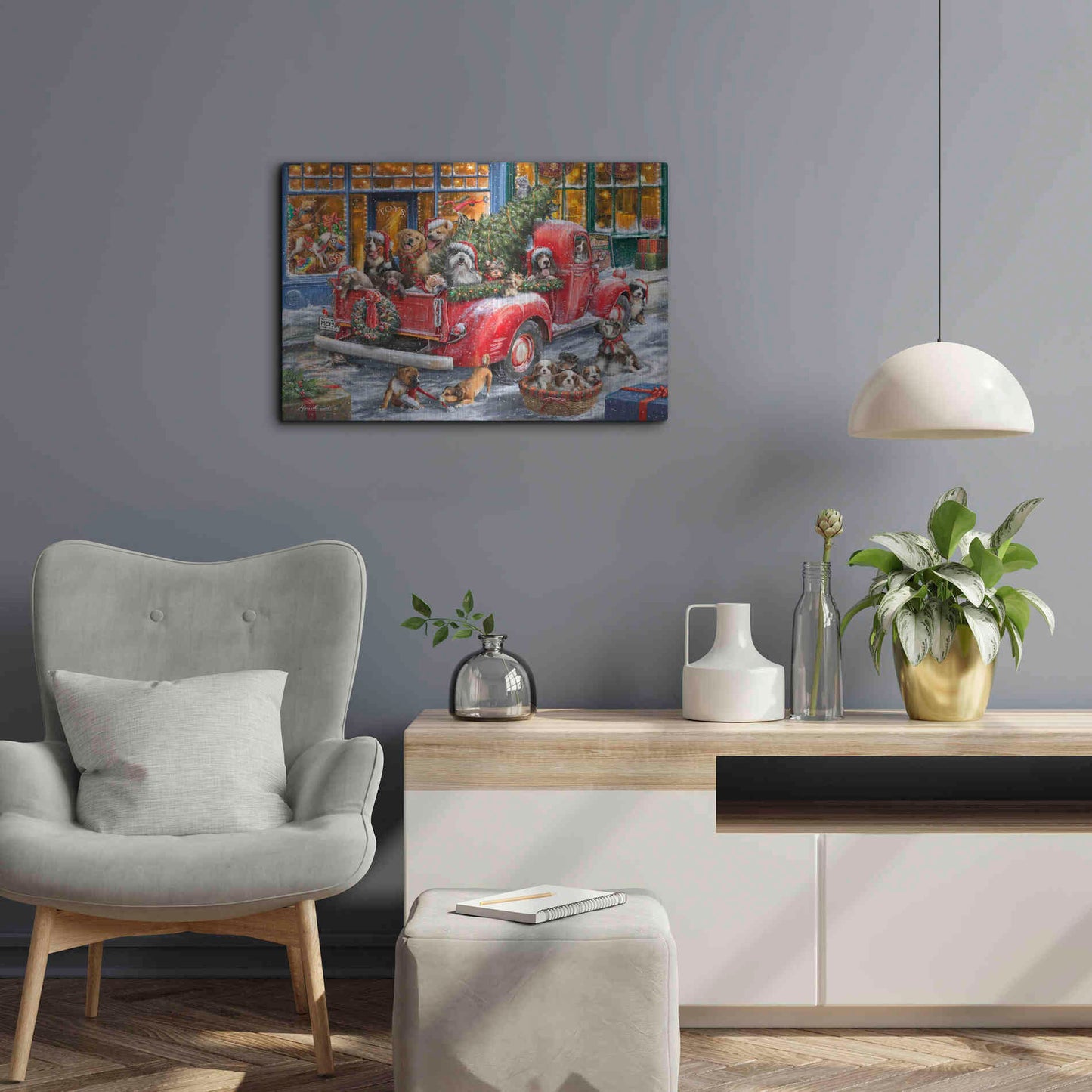 Luxe Metal Art 'Trip to the Toy Shoppe' by Ali Corti, Metal Wall Art,24x16