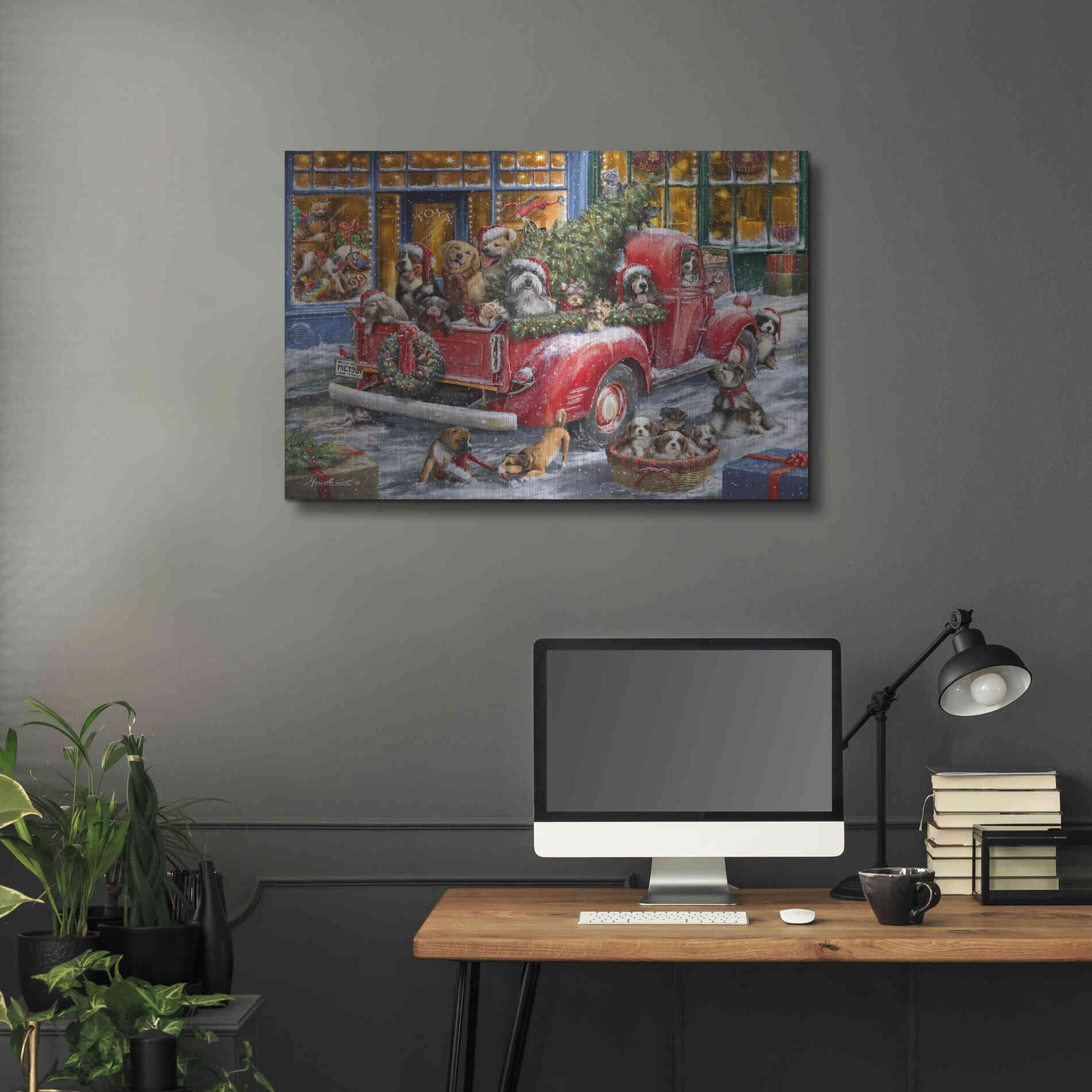 Luxe Metal Art 'Trip to the Toy Shoppe' by Ali Corti, Metal Wall Art,36x24