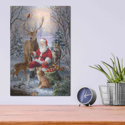 Luxe Metal Art 'Winter Gathering' by Ali Corti, Metal Wall Art,12x16