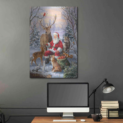 Luxe Metal Art 'Winter Gathering' by Ali Corti, Metal Wall Art,24x36