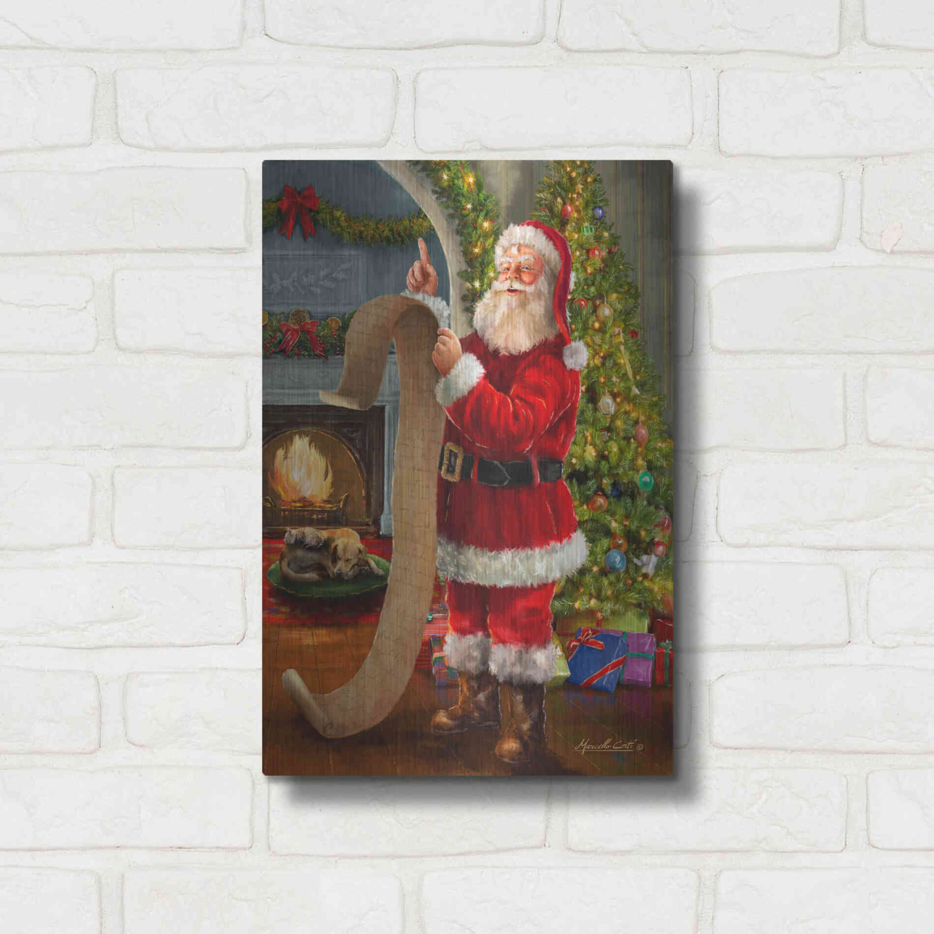 Luxe Metal Art 'The Good List' by Ali Corti, Metal Wall Art,12x16