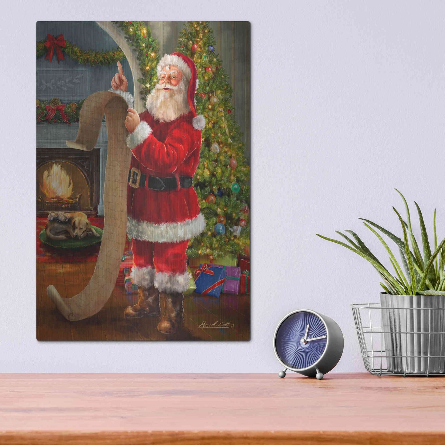 Luxe Metal Art 'The Good List' by Ali Corti, Metal Wall Art,12x16