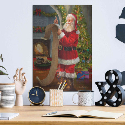 Luxe Metal Art 'The Good List' by Ali Corti, Metal Wall Art,12x16