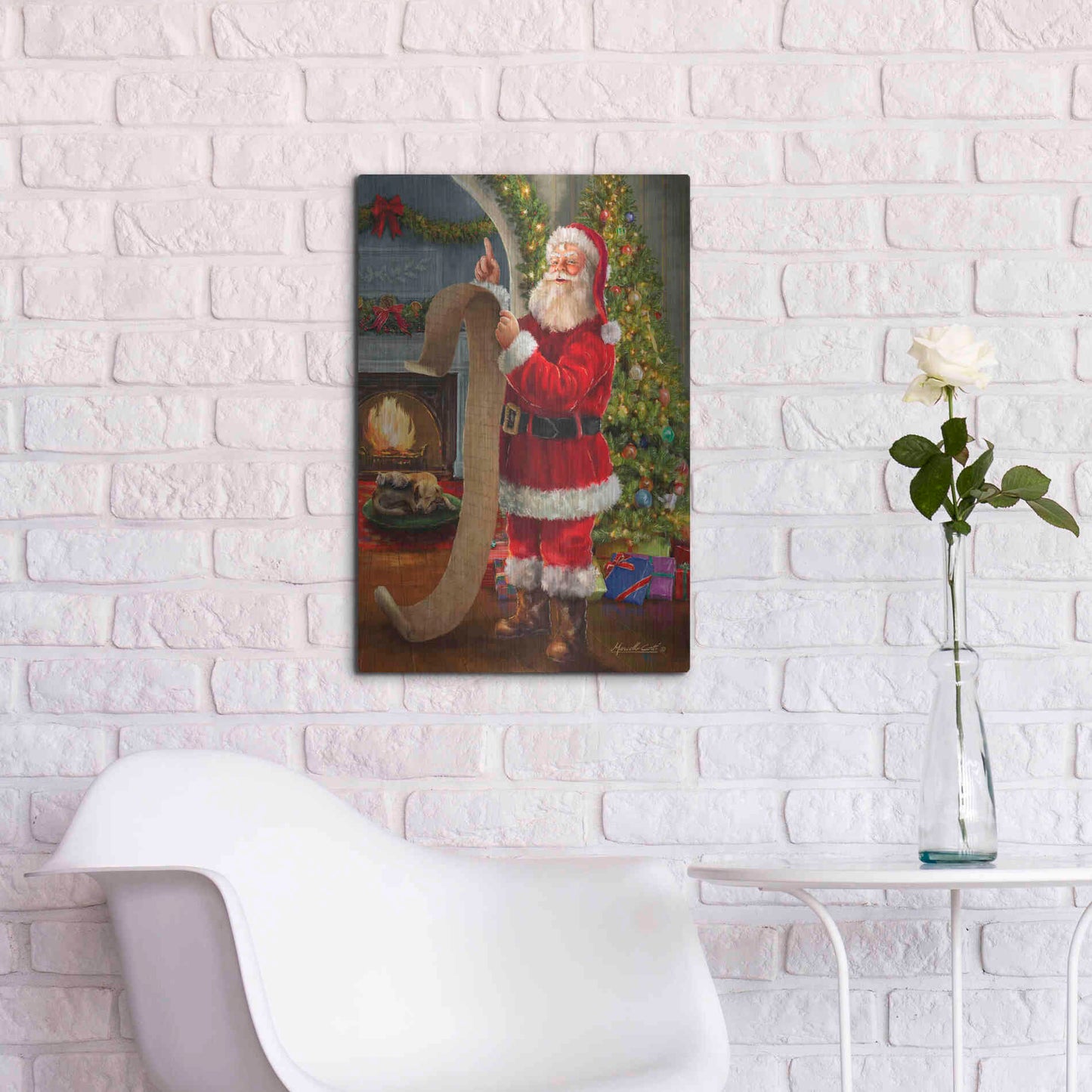 Luxe Metal Art 'The Good List' by Ali Corti, Metal Wall Art,16x24