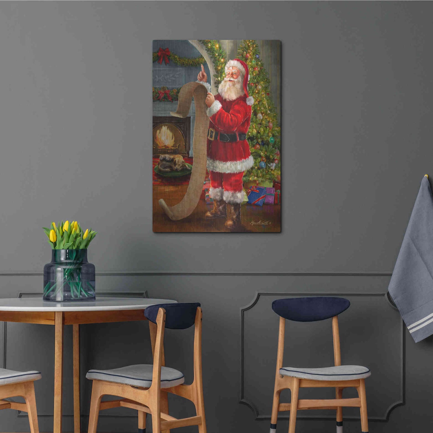 Luxe Metal Art 'The Good List' by Ali Corti, Metal Wall Art,24x36