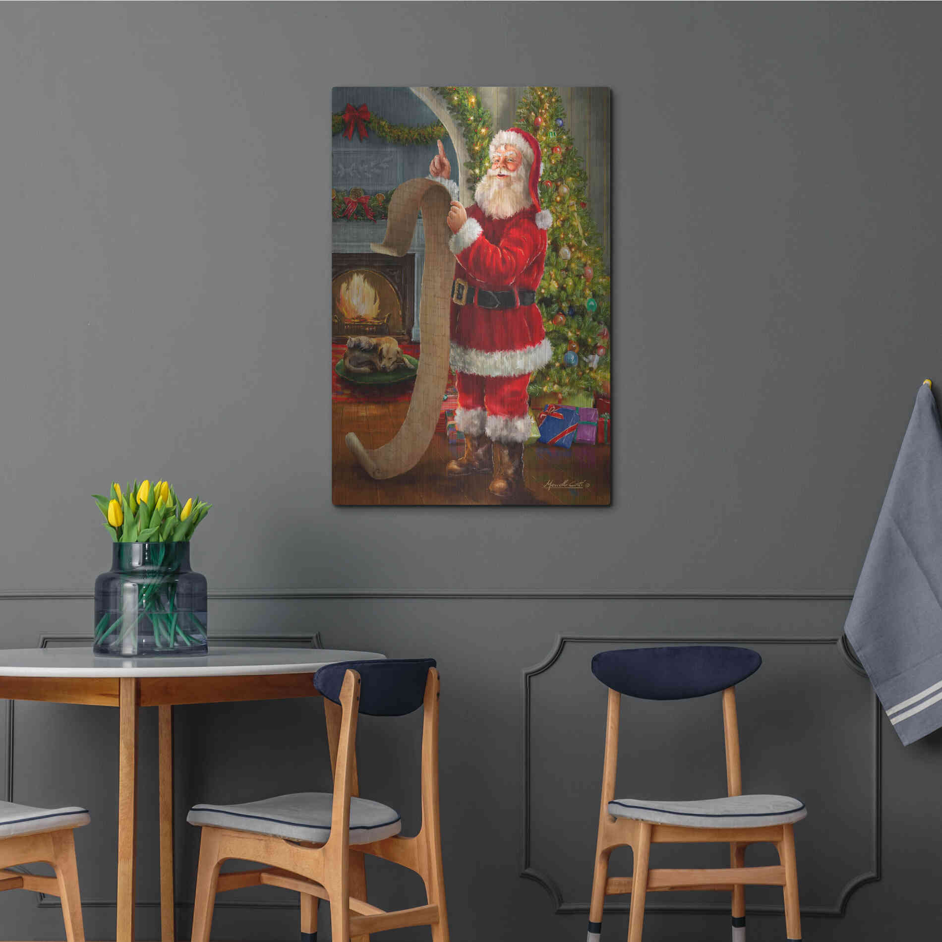 Luxe Metal Art 'The Good List' by Ali Corti, Metal Wall Art,24x36