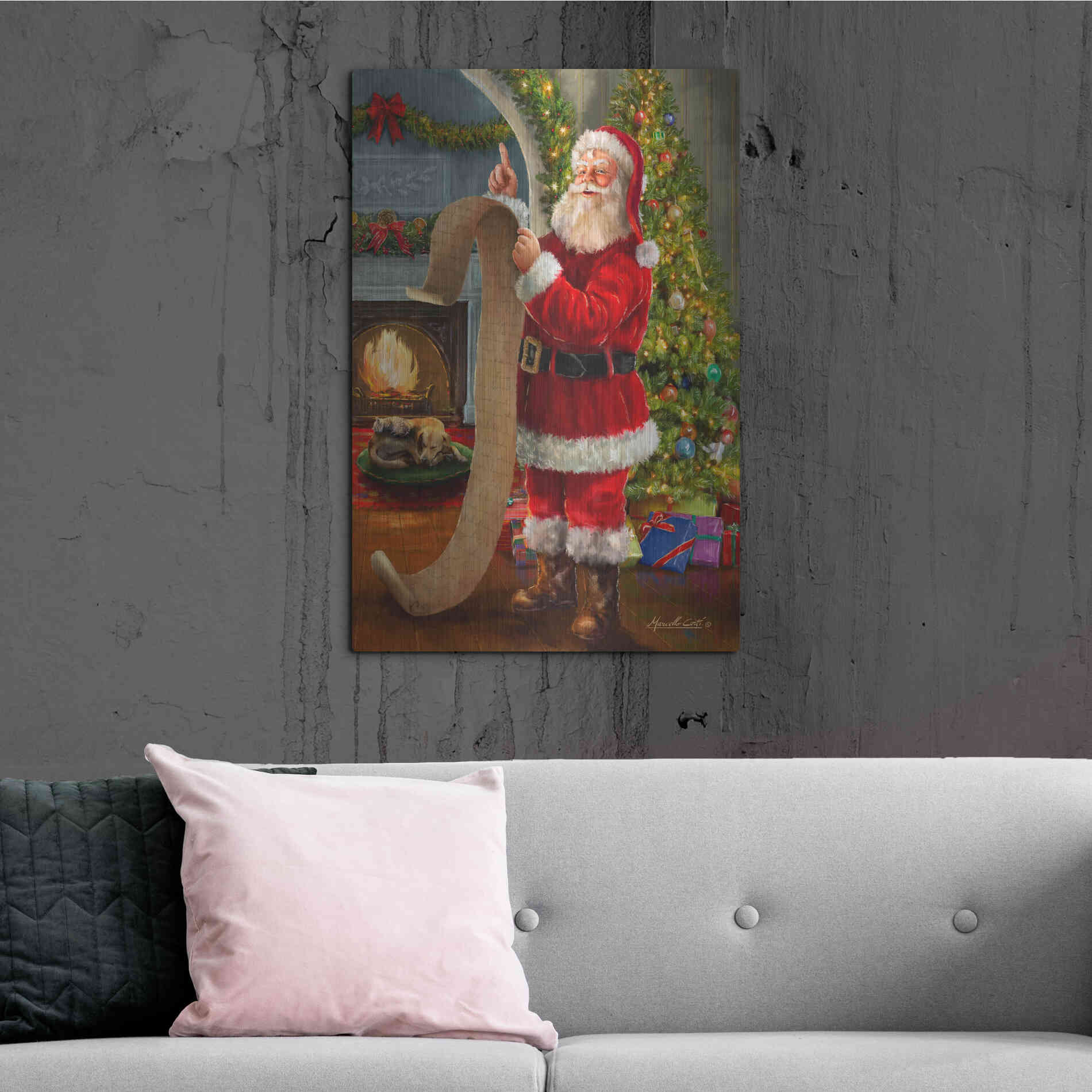 Luxe Metal Art 'The Good List' by Ali Corti, Metal Wall Art,24x36