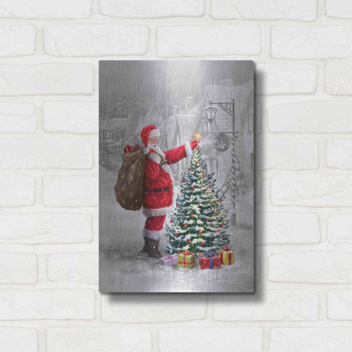 Luxe Metal Art 'The Final Touch' by Ali Corti, Metal Wall Art,12x16