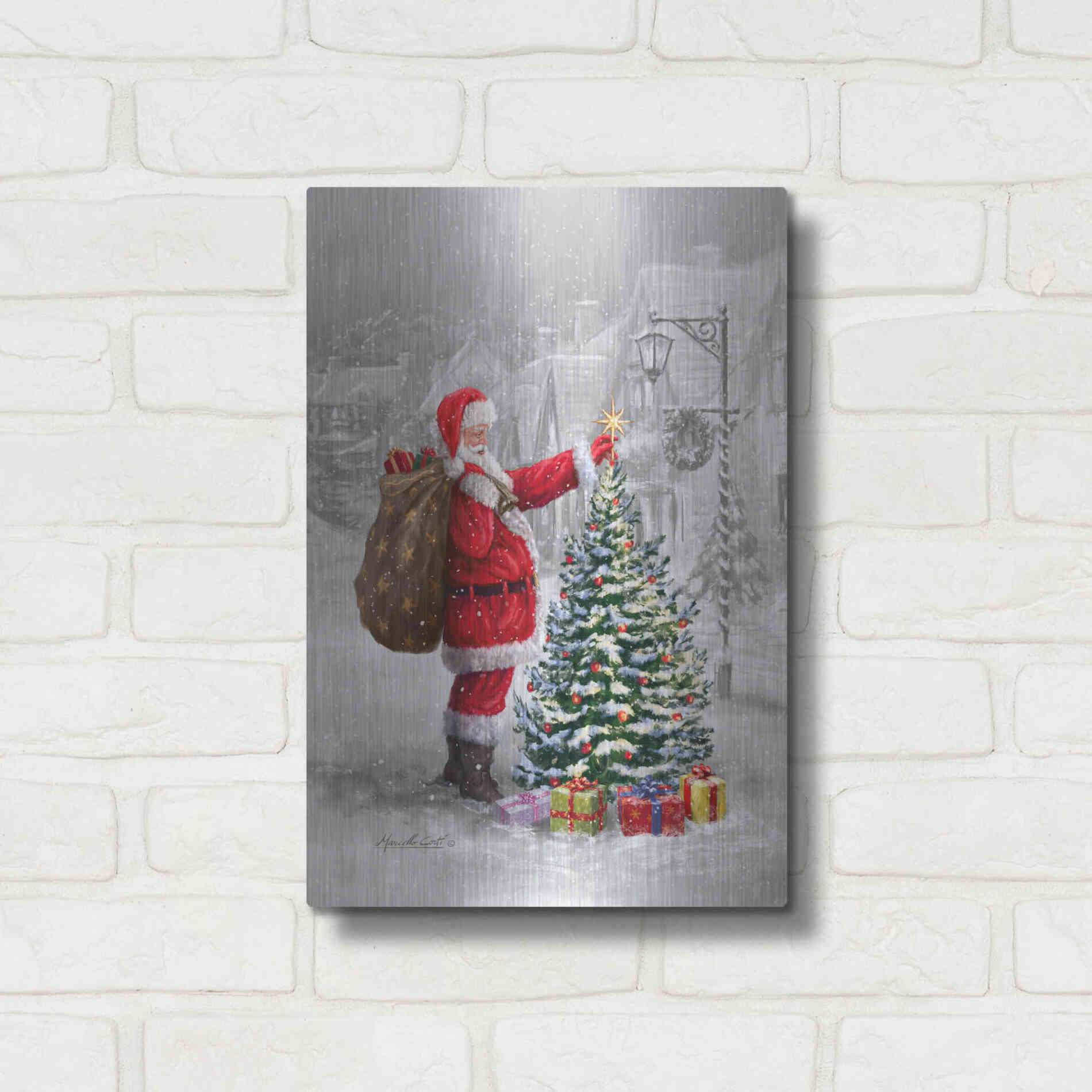 Luxe Metal Art 'The Final Touch' by Ali Corti, Metal Wall Art,12x16