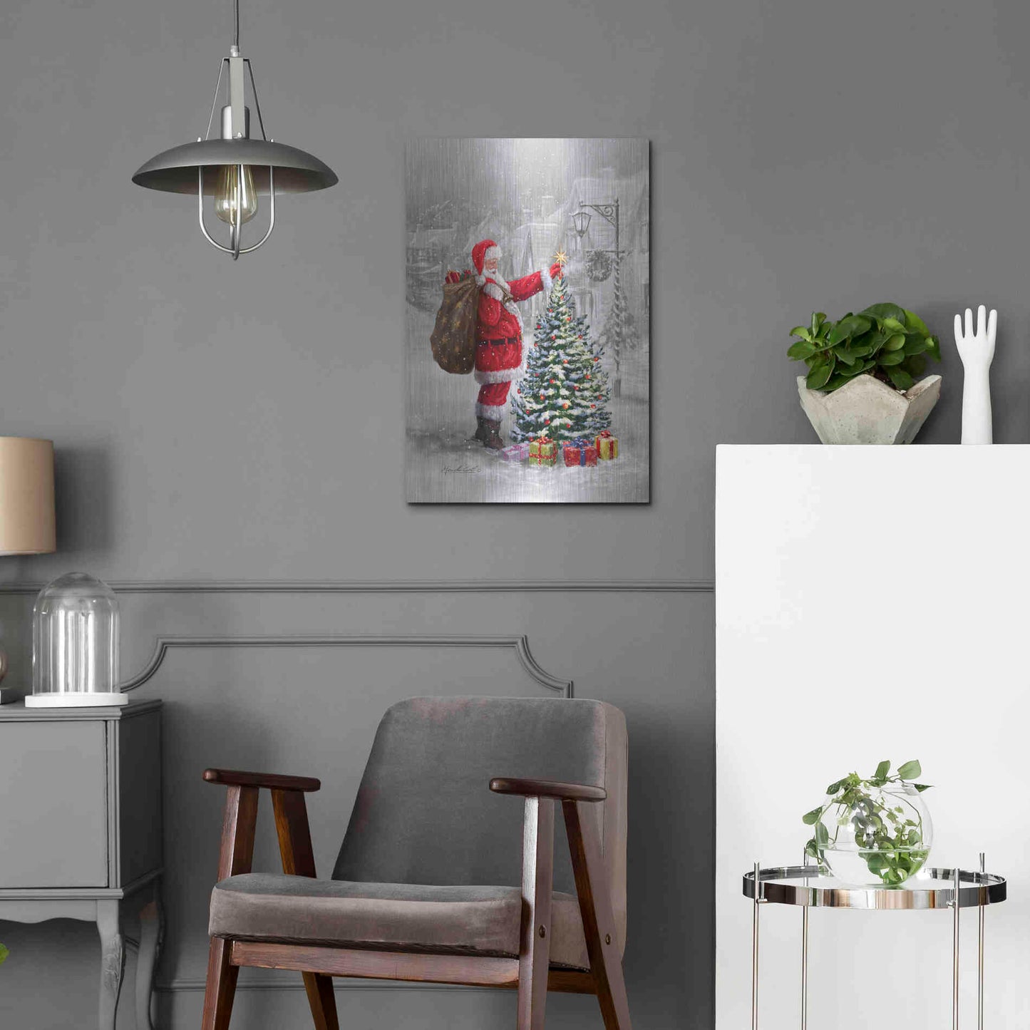 Luxe Metal Art 'The Final Touch' by Ali Corti, Metal Wall Art,16x24