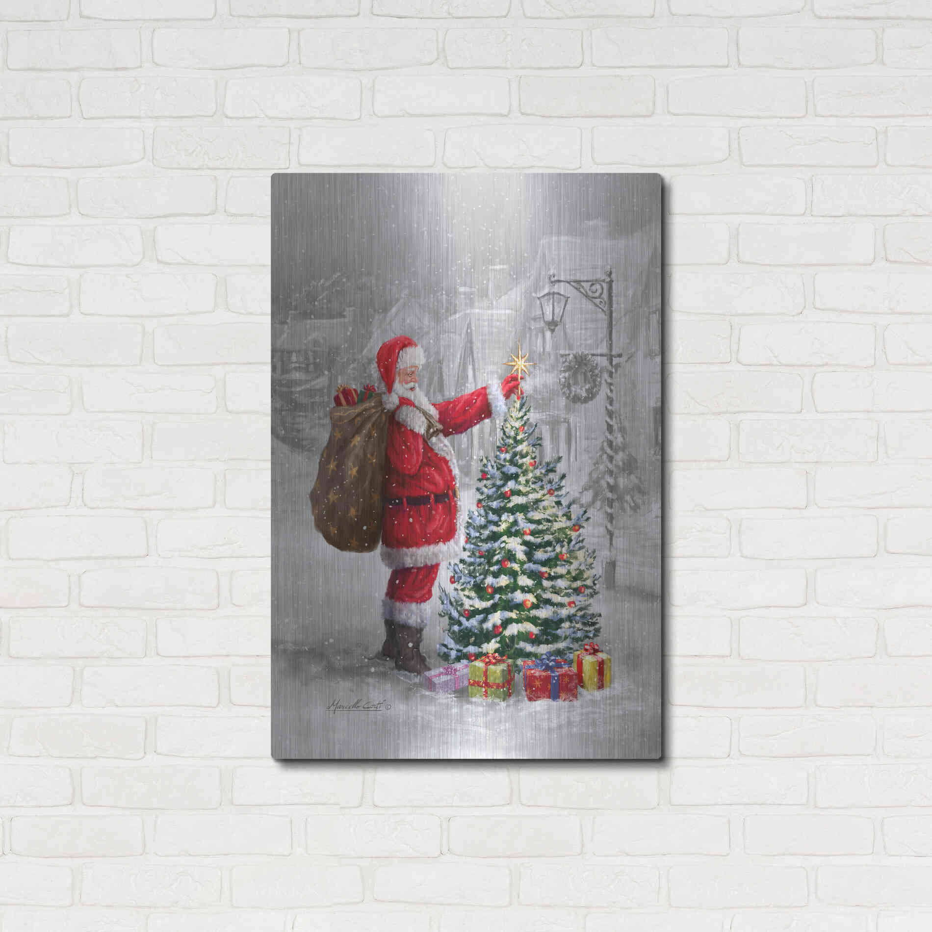 Luxe Metal Art 'The Final Touch' by Ali Corti, Metal Wall Art,24x36