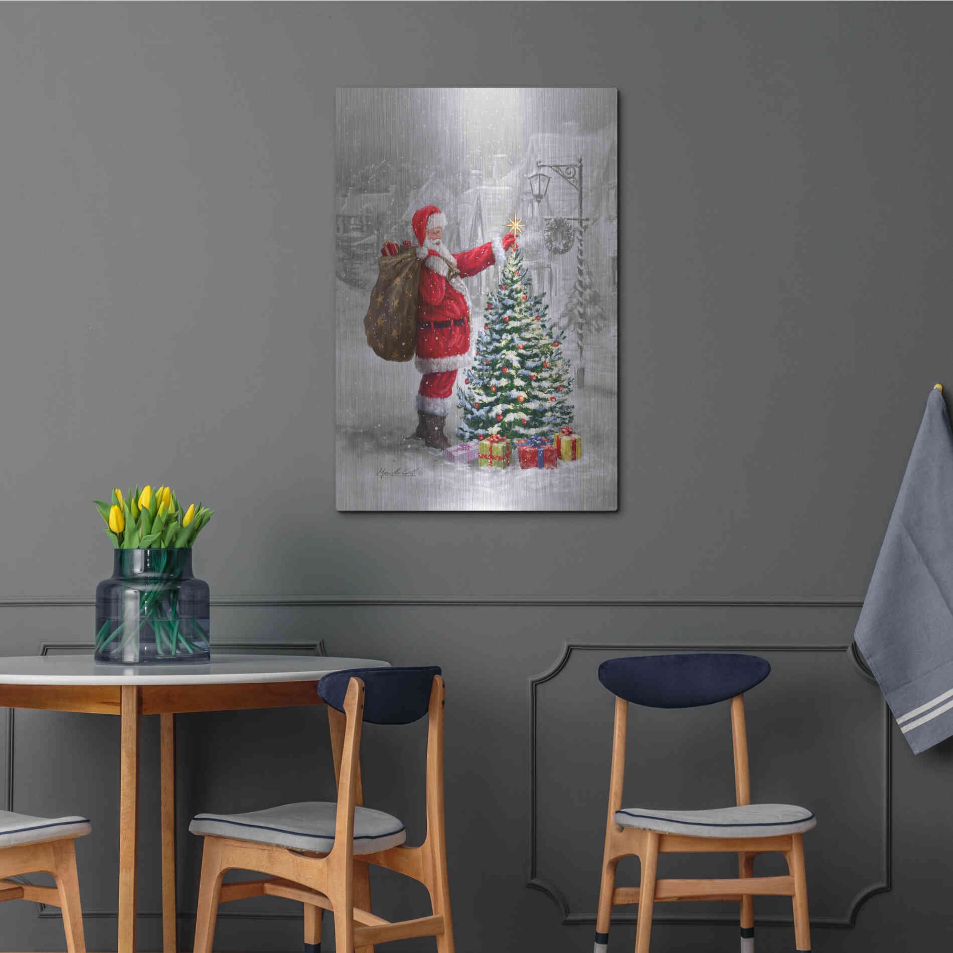 Luxe Metal Art 'The Final Touch' by Ali Corti, Metal Wall Art,24x36