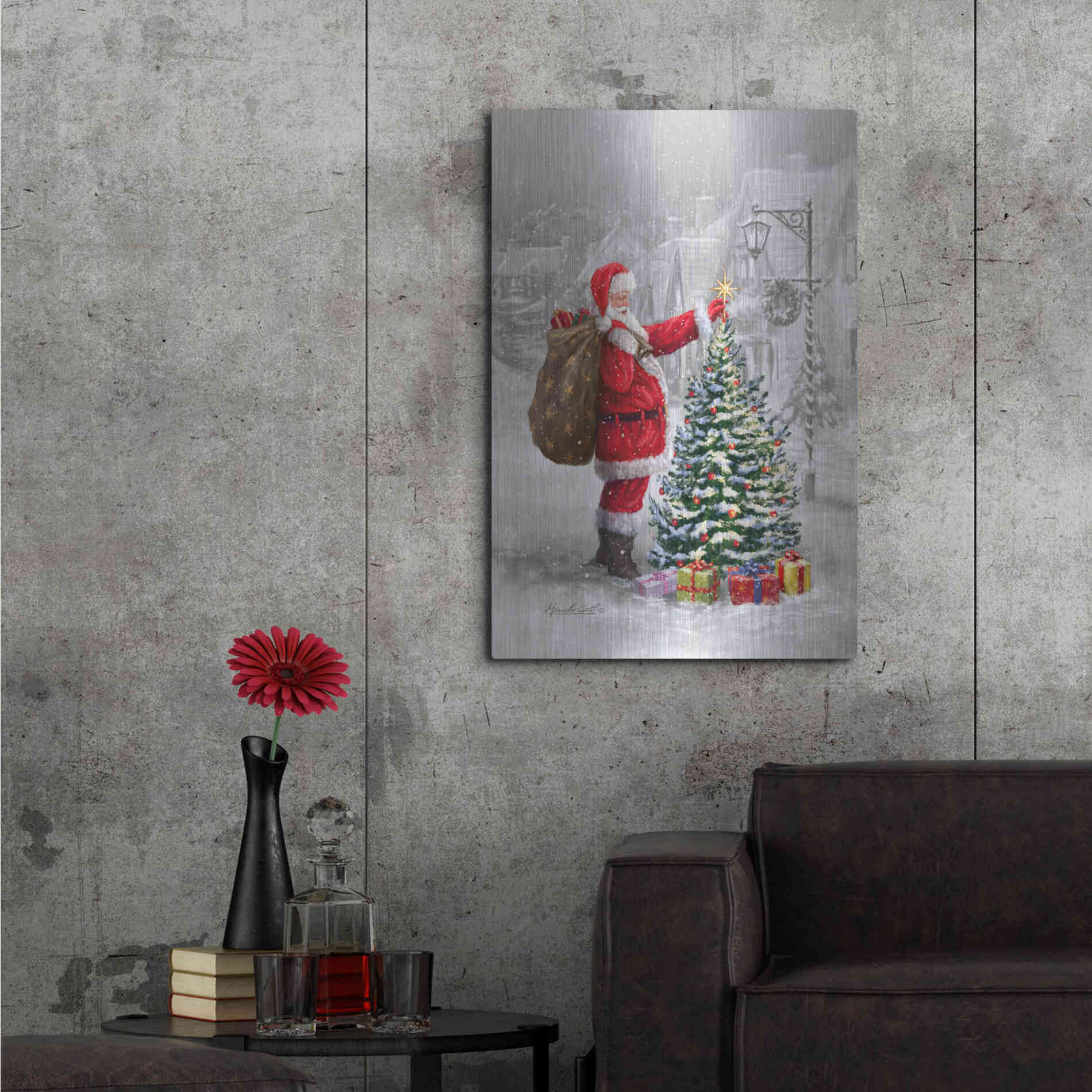 Luxe Metal Art 'The Final Touch' by Ali Corti, Metal Wall Art,24x36