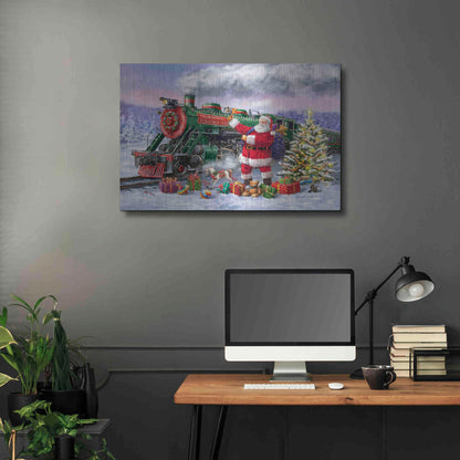 Luxe Metal Art 'Santa’s Express Train' by Ali Corti, Metal Wall Art,36x24