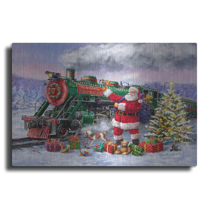 Luxe Metal Art 'Santa’s Express Train' by Ali Corti, Metal Wall Art