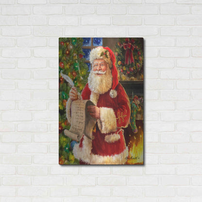 Luxe Metal Art 'Checking his List' by Ali Corti, Metal Wall Art,24x36