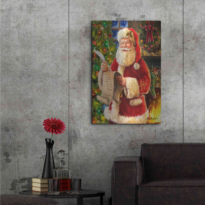 Luxe Metal Art 'Checking his List' by Ali Corti, Metal Wall Art,24x36