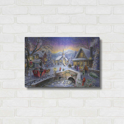 Luxe Metal Art 'Christmas Village Glow' by Ali Corti, Metal Wall Art,24x16
