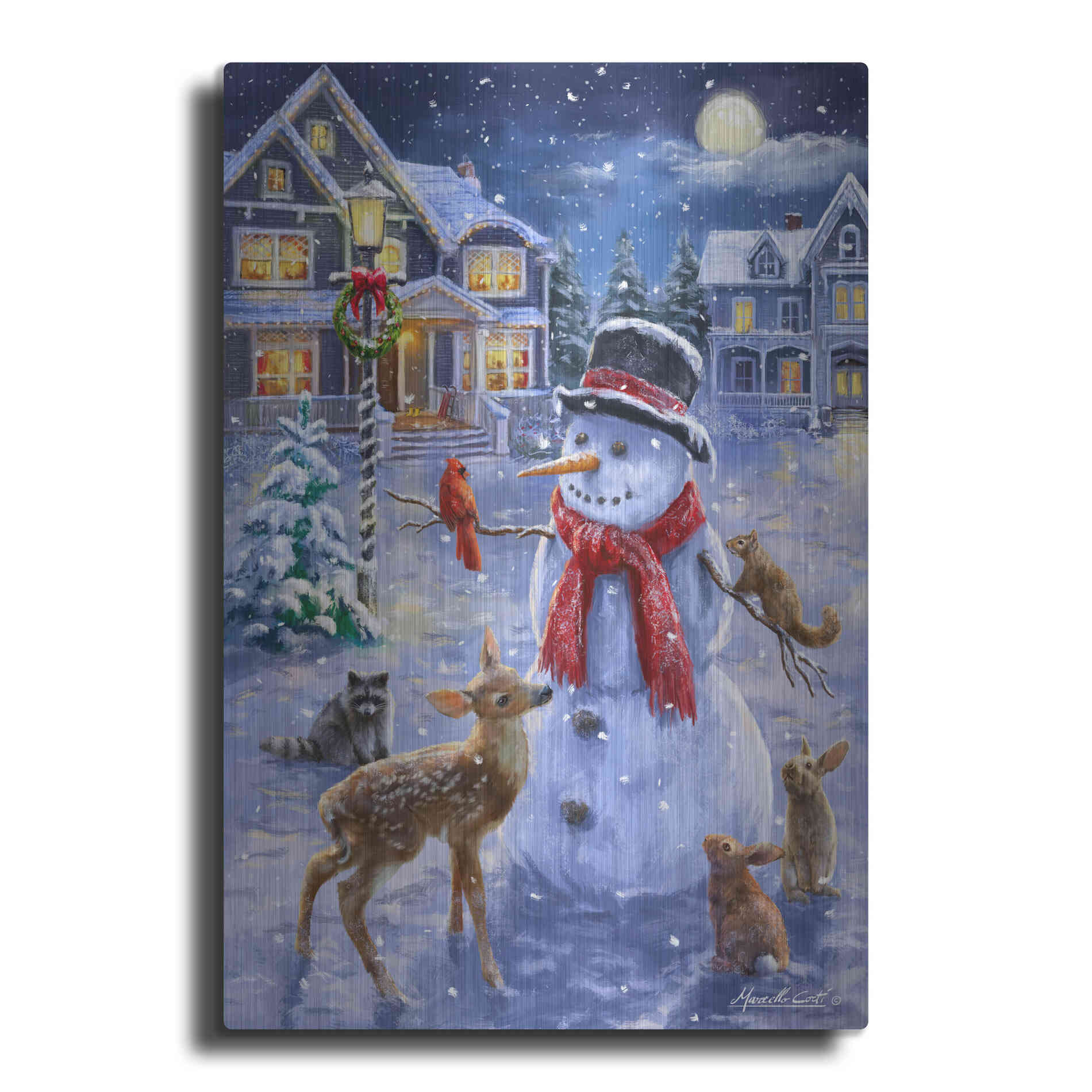 Luxe Metal Art 'Christmas Cuties' by Ali Corti, Metal Wall Art