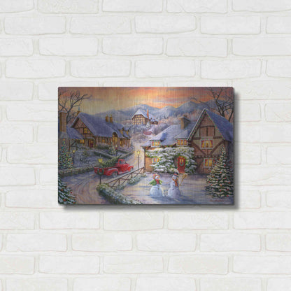 Luxe Metal Art 'Brining Home the Tree' by Ali Corti, Metal Wall Art,24x16