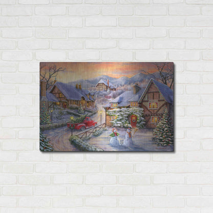 Luxe Metal Art 'Brining Home the Tree' by Ali Corti, Metal Wall Art,36x24