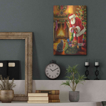 Luxe Metal Art 'Santa Has Arrived' by Ali Corti, Metal Wall Art,12x16