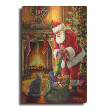Luxe Metal Art 'Santa Has Arrived' by Ali Corti, Metal Wall Art