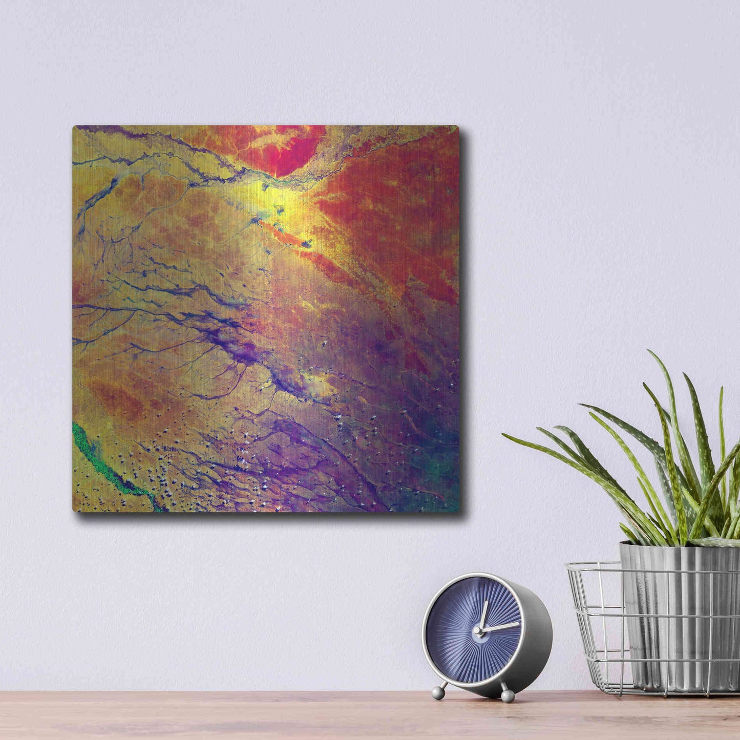 Luxe Metal Art 'Earth As Art: A Study in Color' Metal Wall Art,12x12