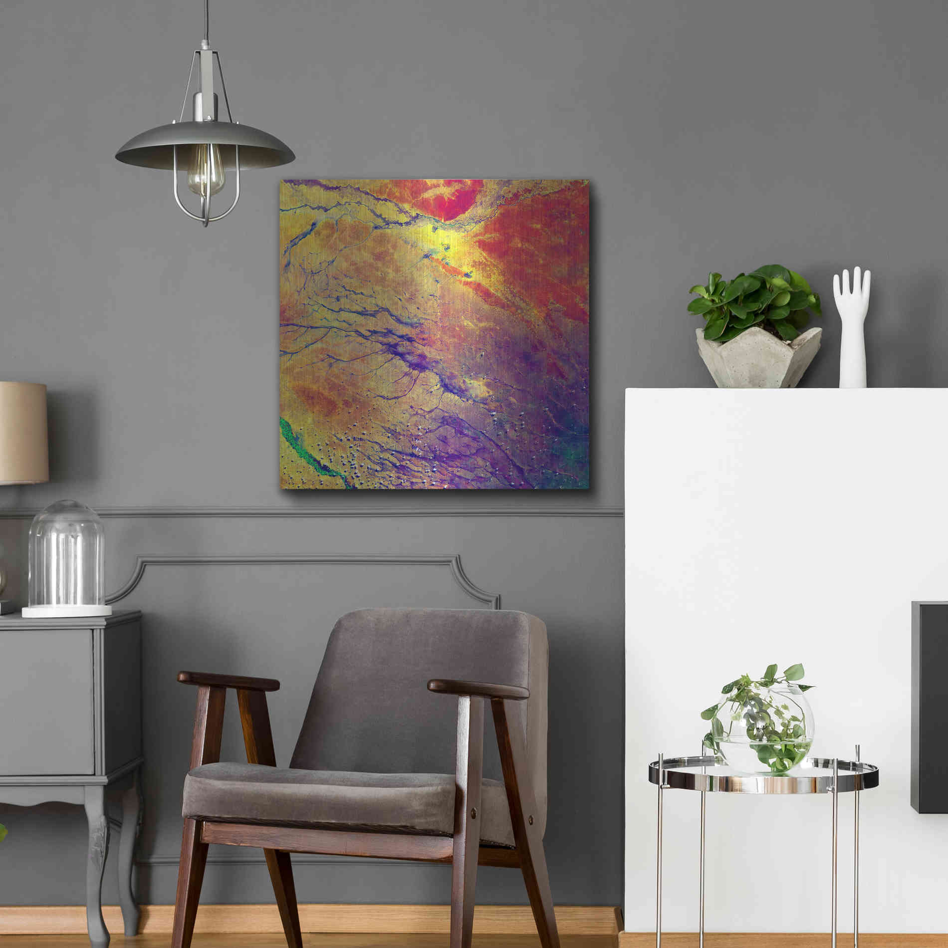 Luxe Metal Art 'Earth As Art: A Study in Color' Metal Wall Art,24x24