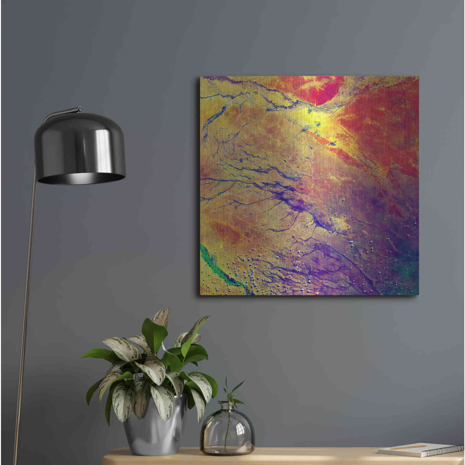 Luxe Metal Art 'Earth As Art: A Study in Color' Metal Wall Art,24x24