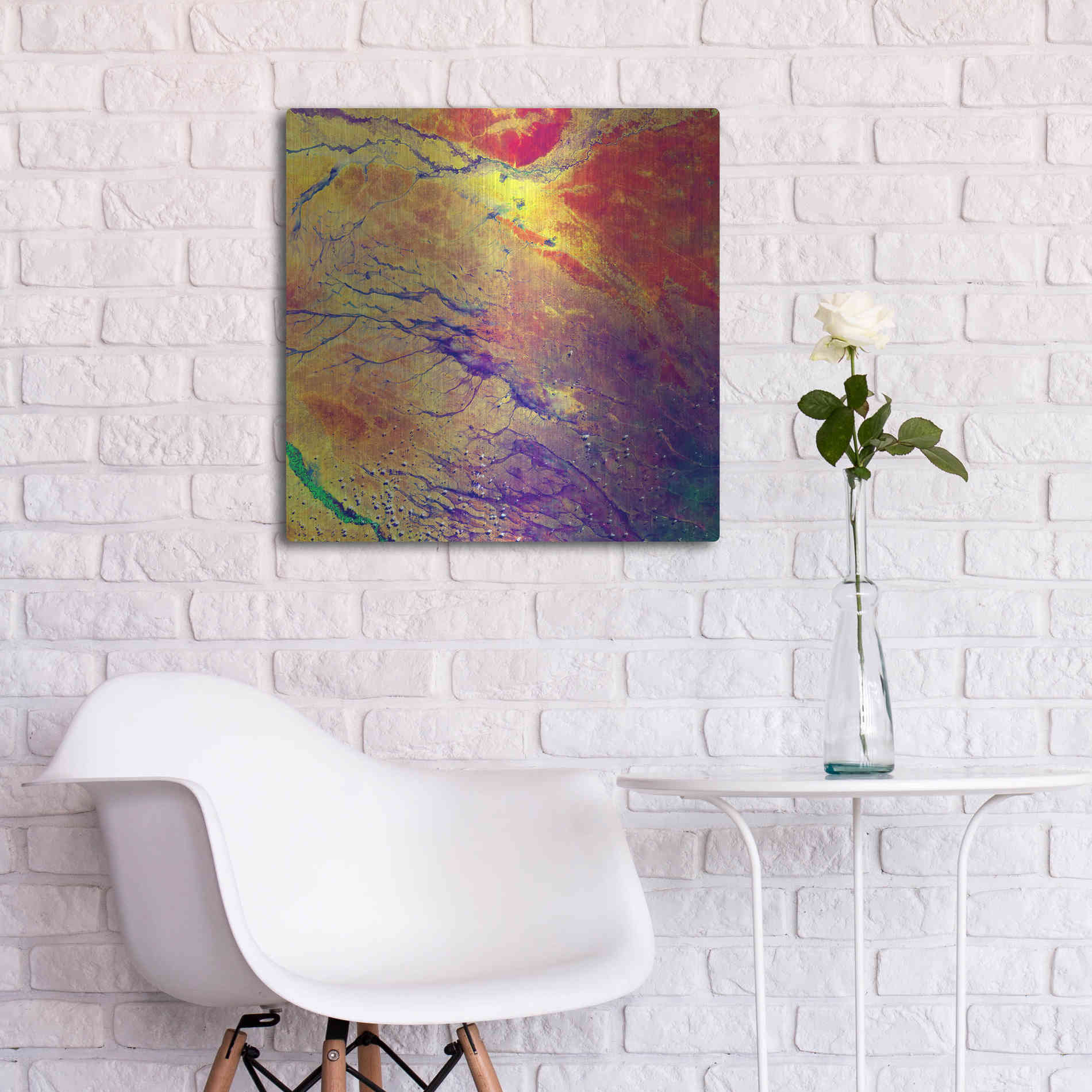 Luxe Metal Art 'Earth As Art: A Study in Color' Metal Wall Art,24x24