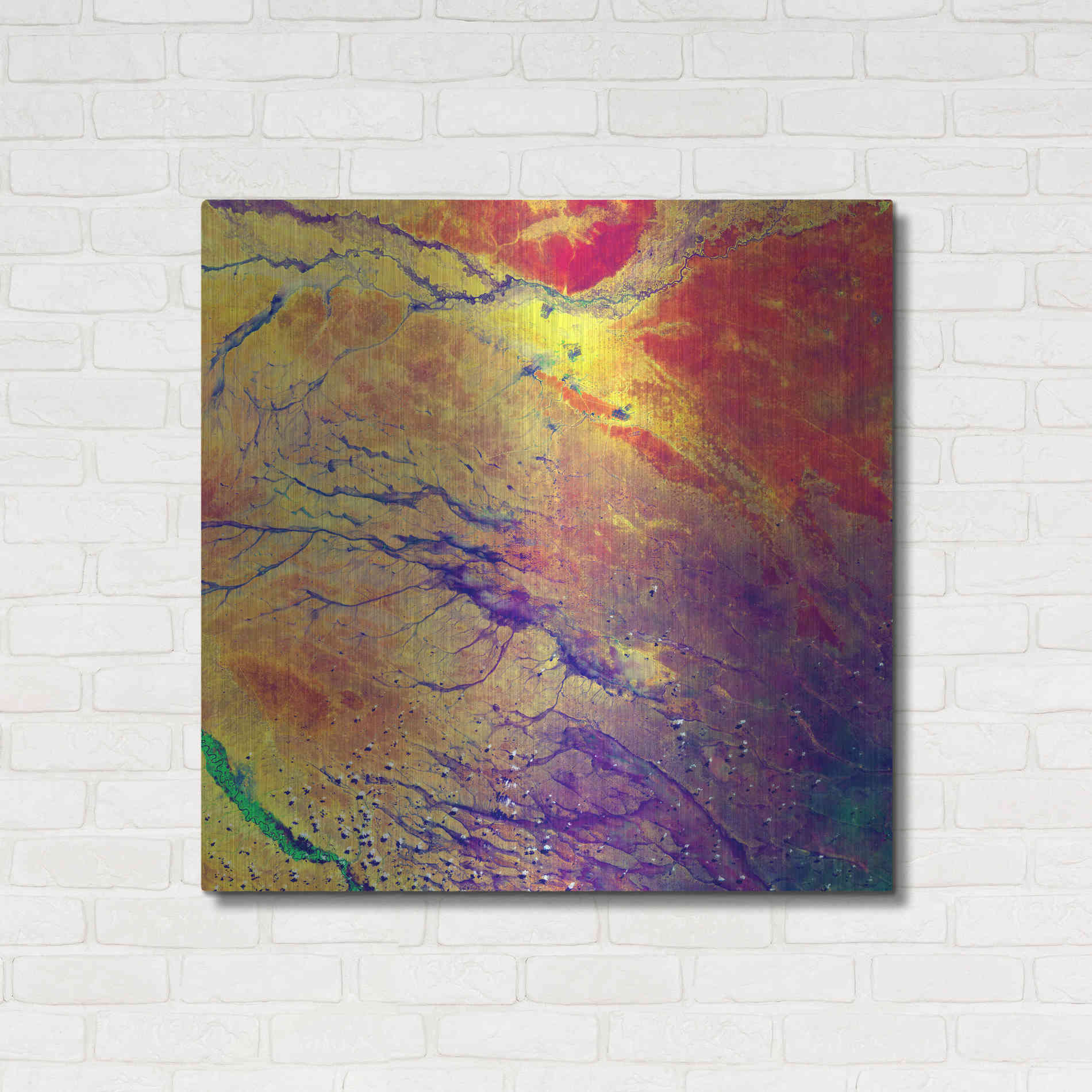 Luxe Metal Art 'Earth As Art: A Study in Color' Metal Wall Art,36x36