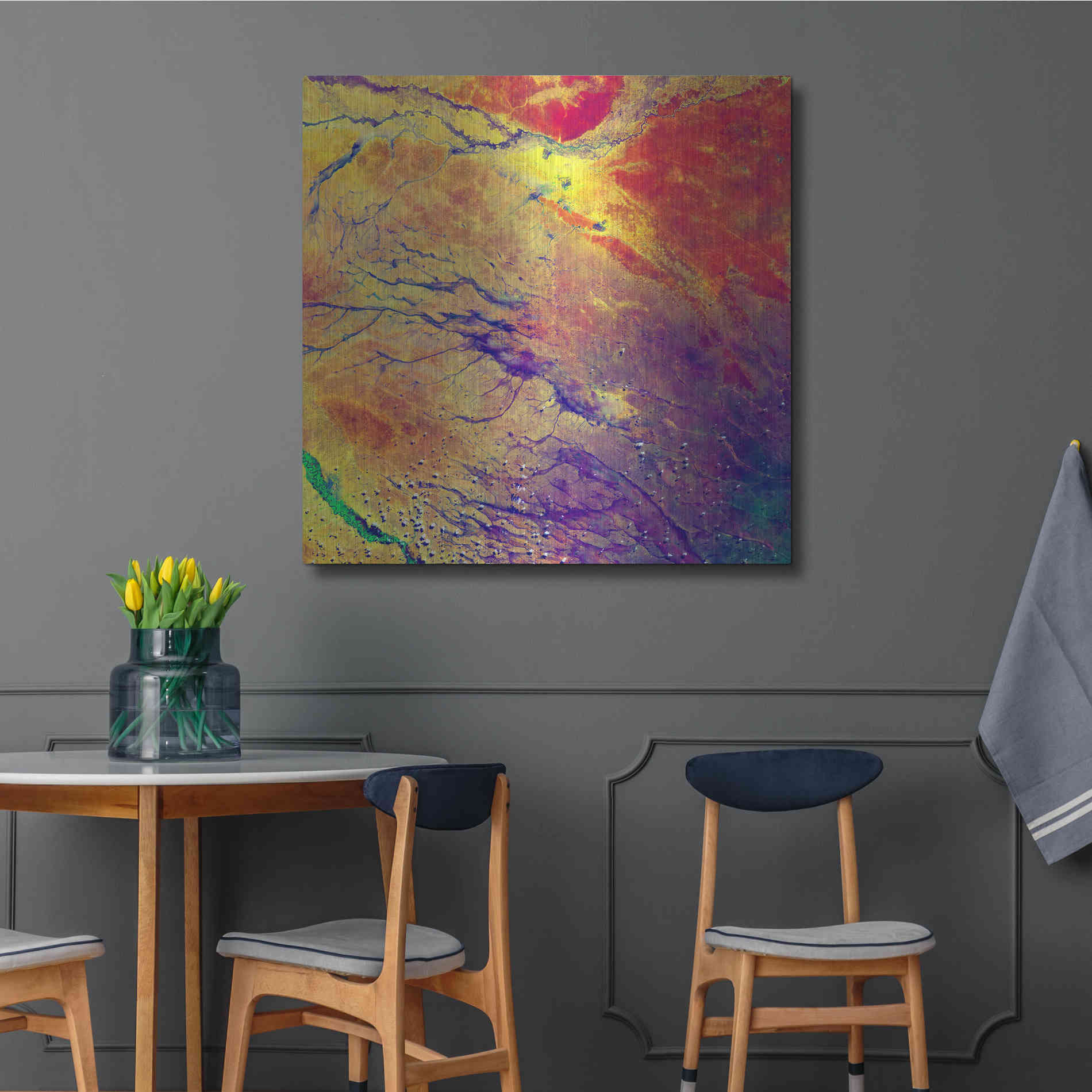 Luxe Metal Art 'Earth As Art: A Study in Color' Metal Wall Art,36x36