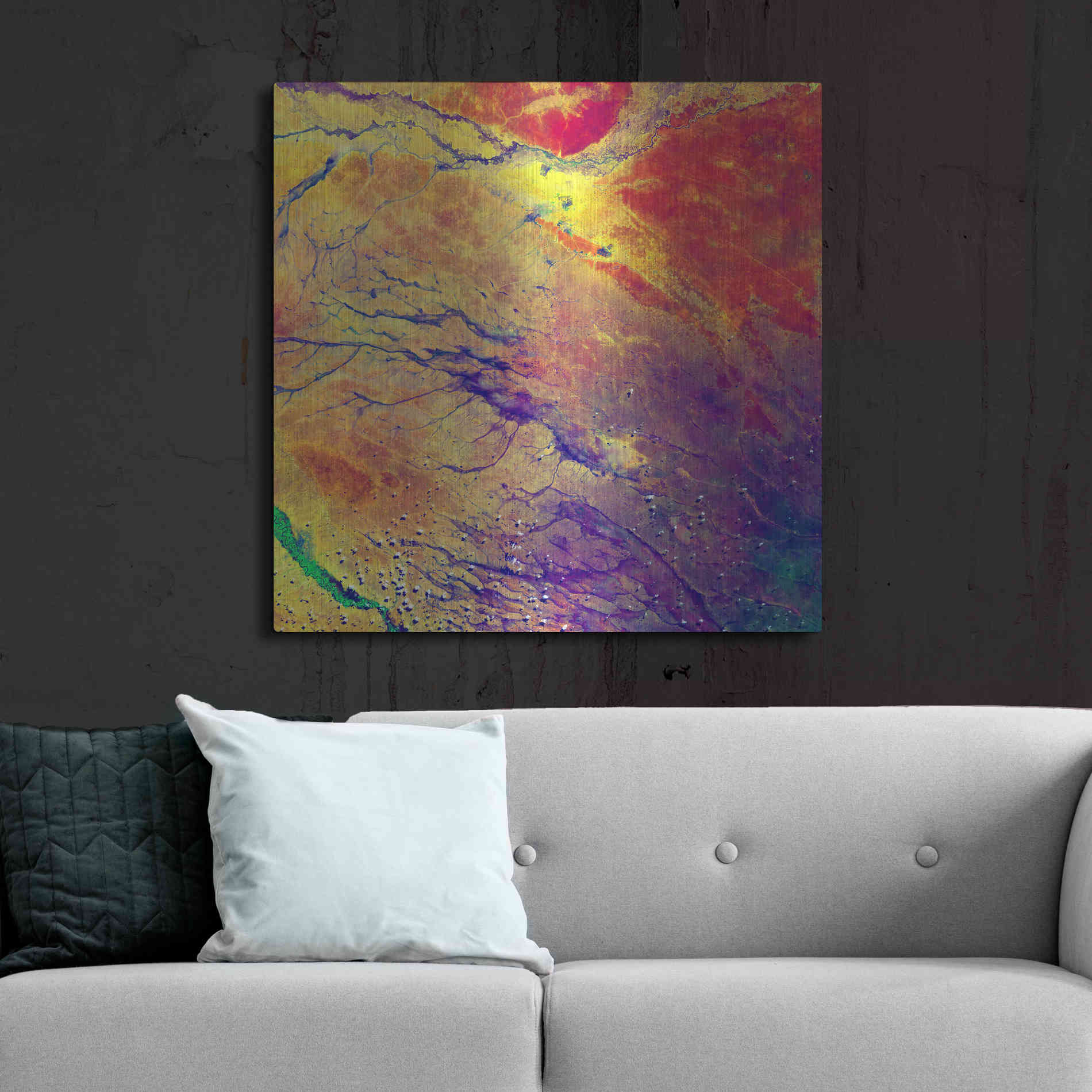 Luxe Metal Art 'Earth As Art: A Study in Color' Metal Wall Art,36x36
