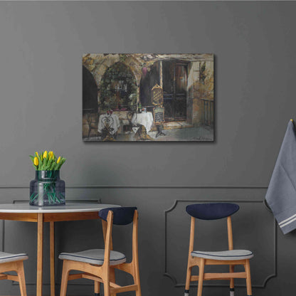 Luxe Metal Art 'Meeting at the Cafe' by Marilyn Hageman, Metal Wall Art,36x24