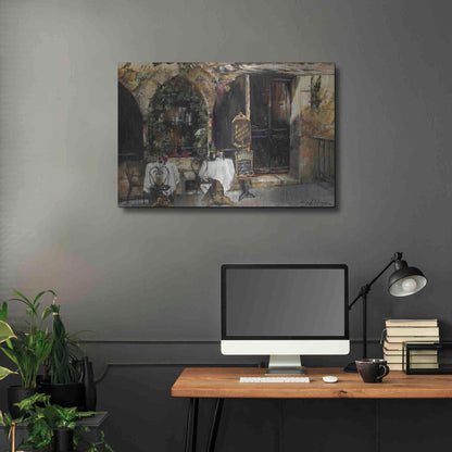 Luxe Metal Art 'Meeting at the Cafe' by Marilyn Hageman, Metal Wall Art,36x24